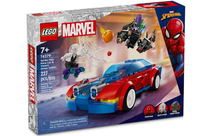 Конструктор LEGO Super Heroes Гоночная машина Человека-паука и Зеленый гоблин Венома (76279).
