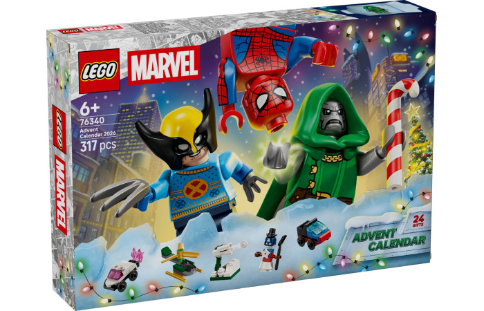 Конструктор LEGO Super Heroes Новорічний календар Marvel 2026 (76340). Конструктор LEGO Super Heroes Новорічний календар Marvel 2026 (76340).